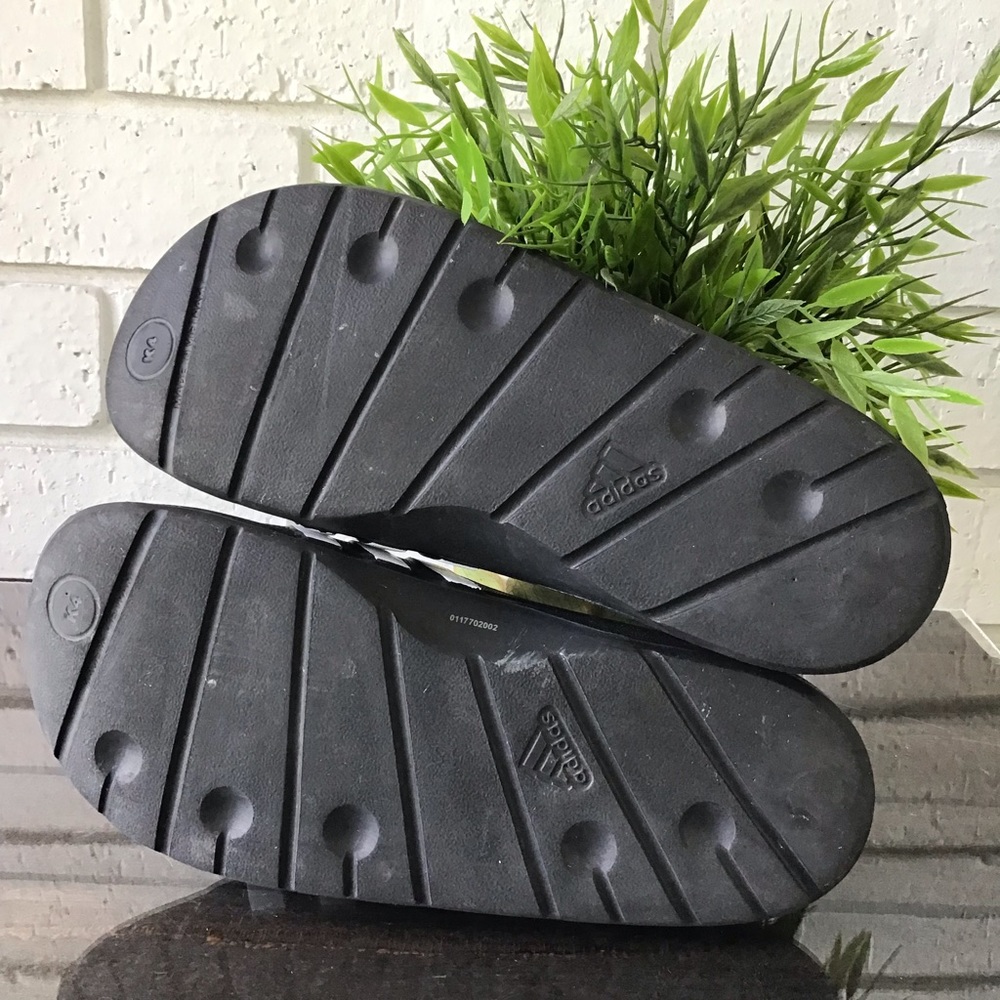 Adidas Boys’ Duramo Slip On Sandals Black/White - Picture 9 of 10